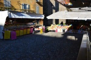 Fruit market in Bergamo, Italy