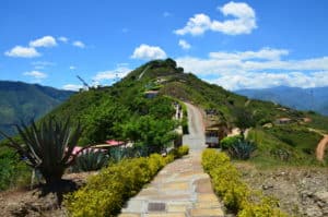 Path to the viewpoint at Parque Nacional del Chicamocha in Santander, Colombia