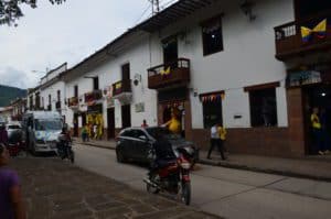 Colonial buildings in San Gil, Santander, Colombia
