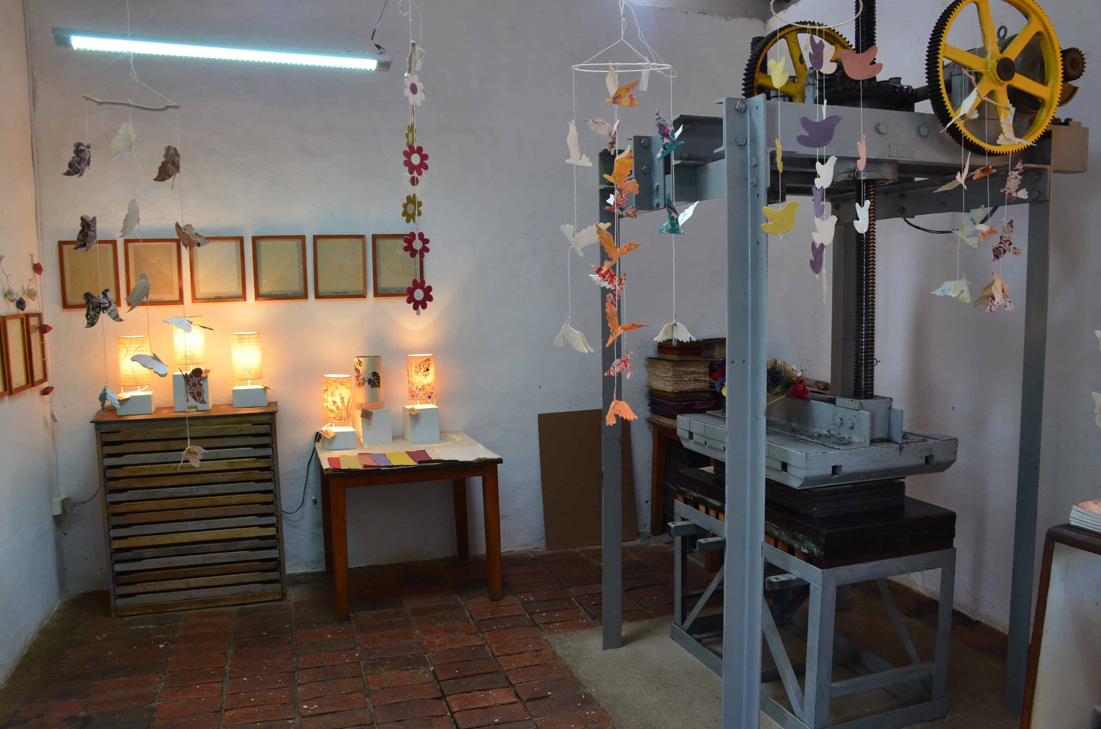 Gift shop at the Barichara Paper Workshop