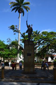 José Antonio Galán monument at Parque de la Independencia in Socorro, Santander, Colombia