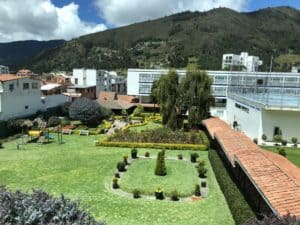 Garden at Cariongo Plaza Hotel in Pamplona, Norte de Santander, Colombia