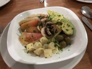 Salad at Cariongo Plaza Hotel in Pamplona, Norte de Santander, Colombia