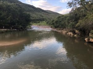 The first pool next to the bridge at Pescaderito near Curití, Santander, Colombia