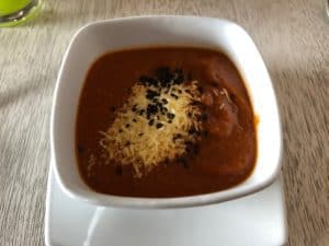 Tomato soup at Don Juan in Barichara, Santander, Colombia
