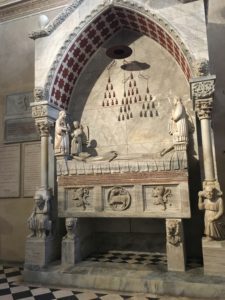 Tomb of Cardinal Guglielmo Longhi at Basilica di Santa Maria Maggiore in Bergamo, Italy