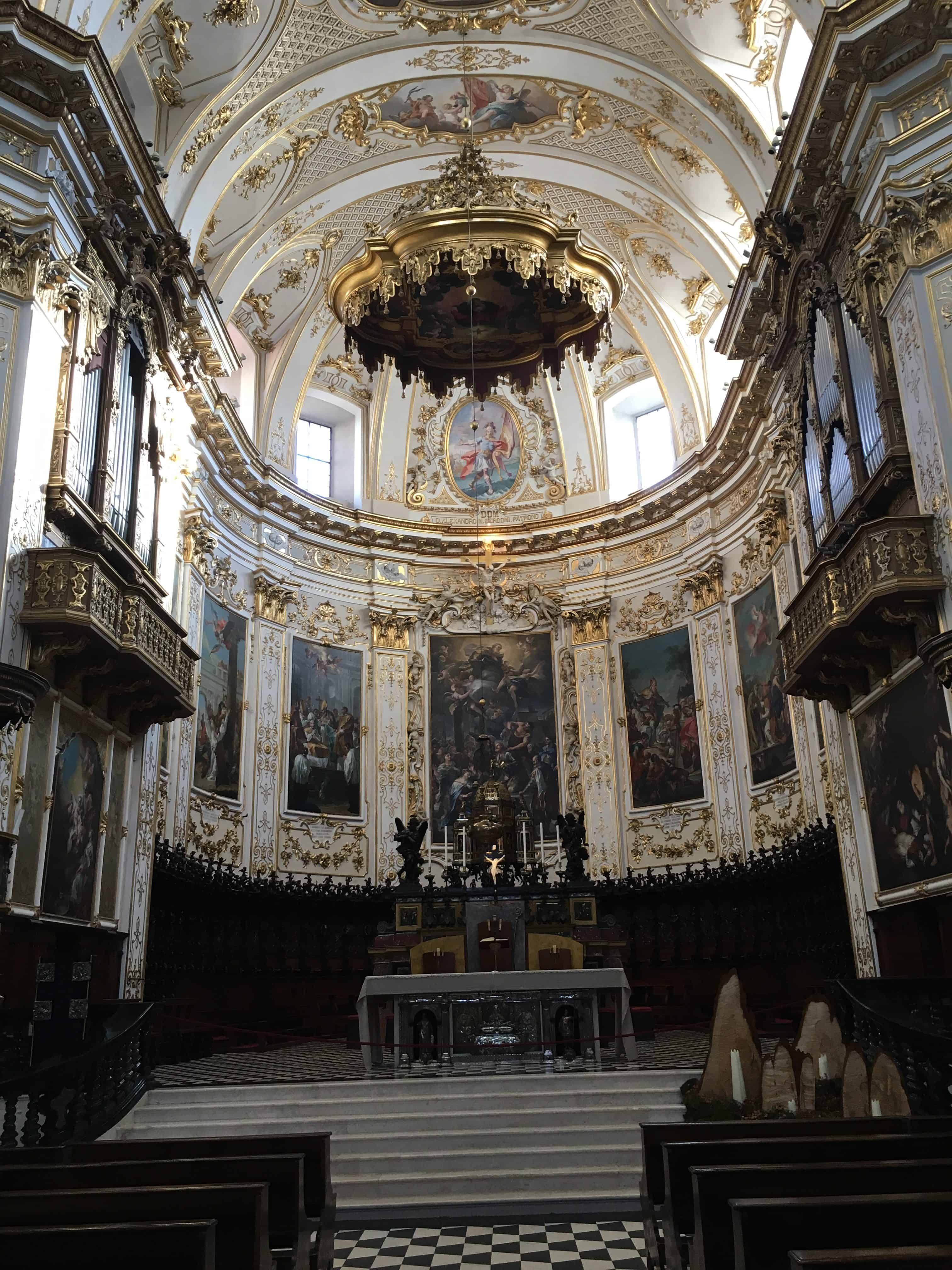 Altar at Bergamo Cathedral in Bergamo, Italy