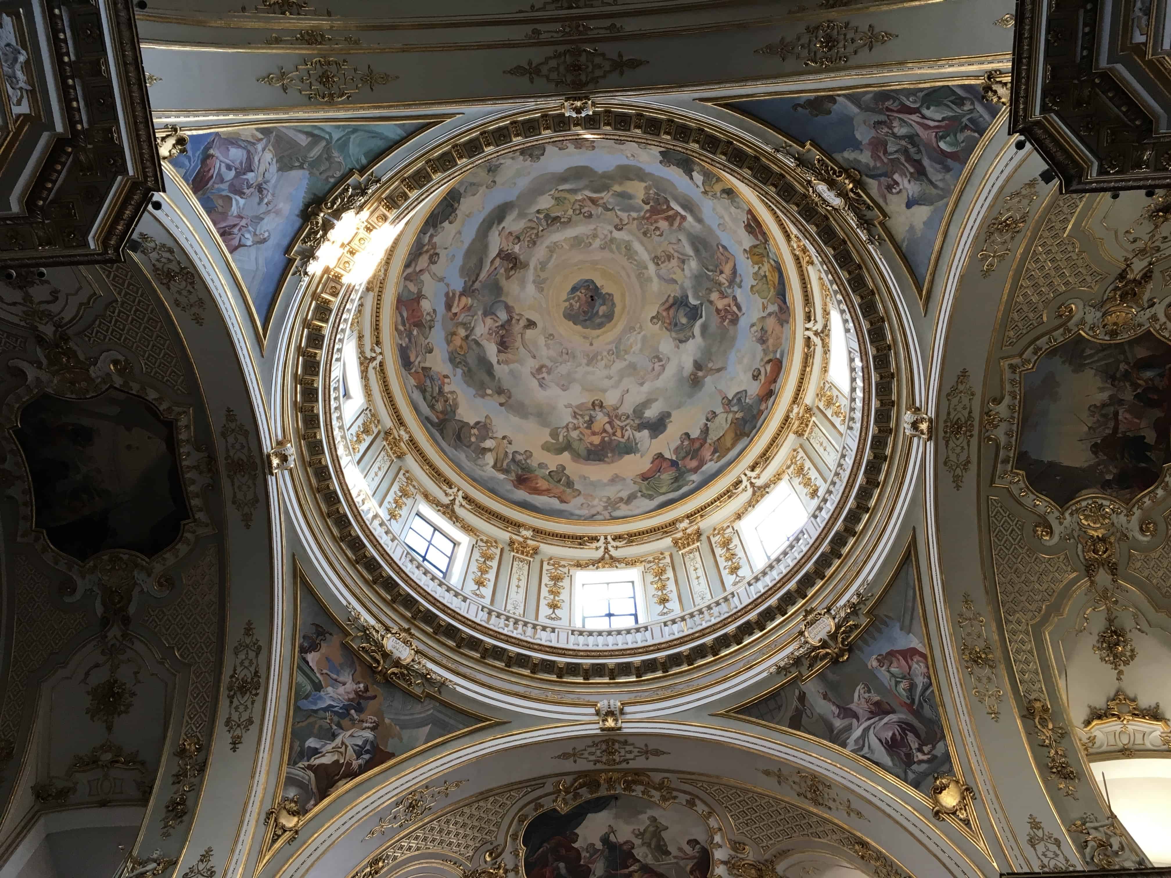 Dome at Bergamo Cathedral in Bergamo, Italy