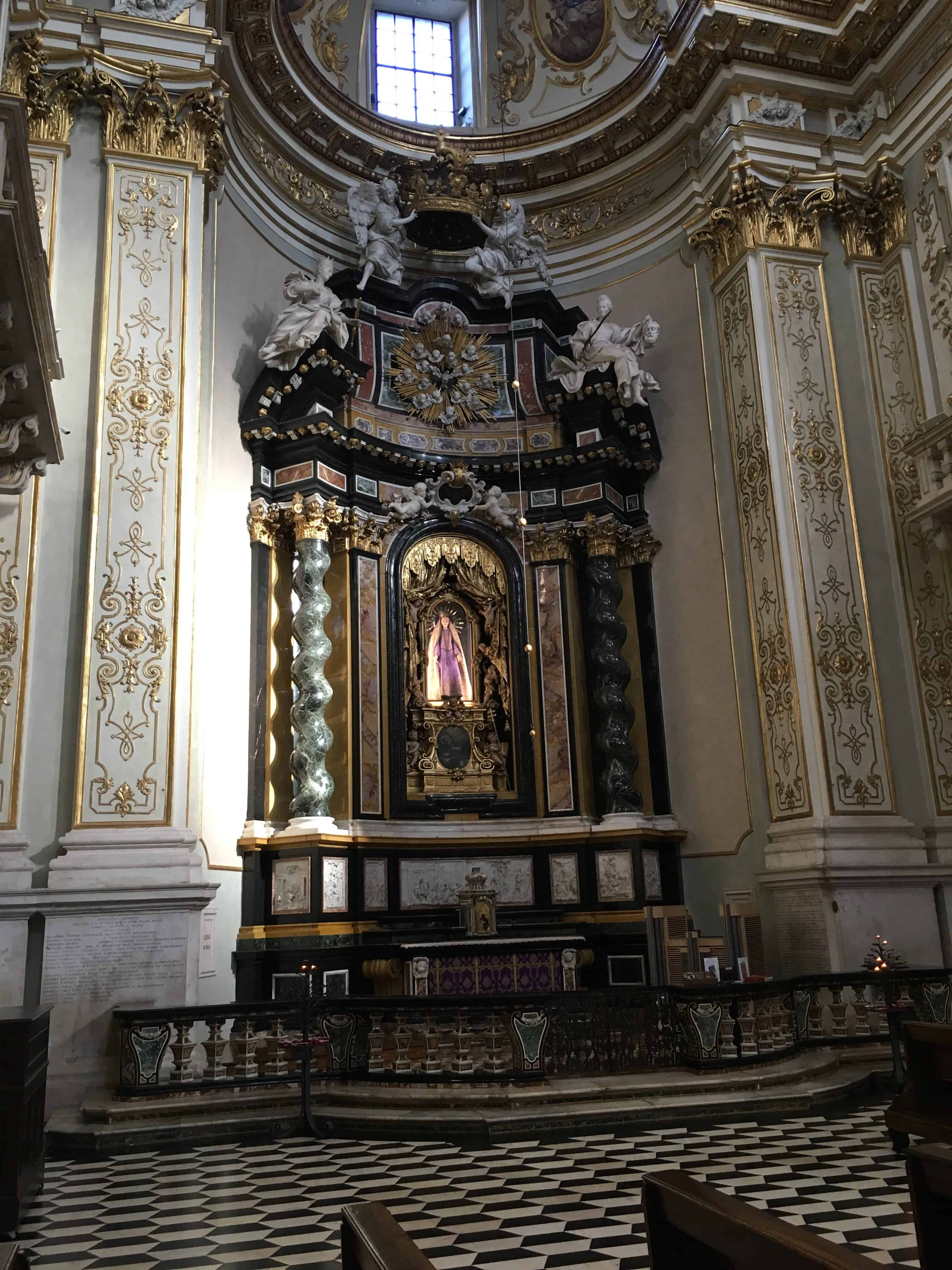 Altar of the Blessed Virgin of Piety at Bergamo Cathedral in Bergamo, Italy