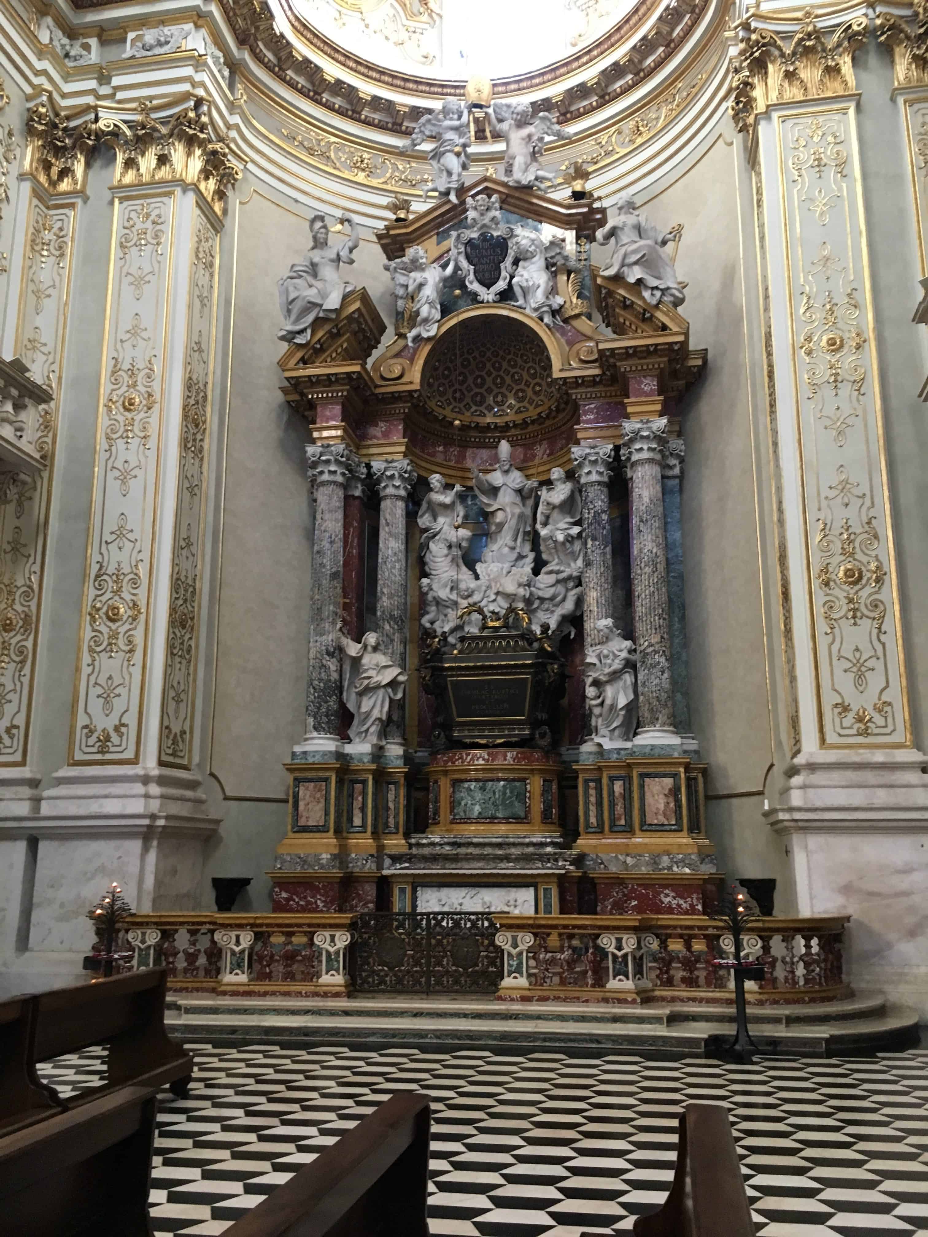 Altar of Saints Firmus, Rusticus, and Proculus at Bergamo Cathedral in Bergamo, Italy