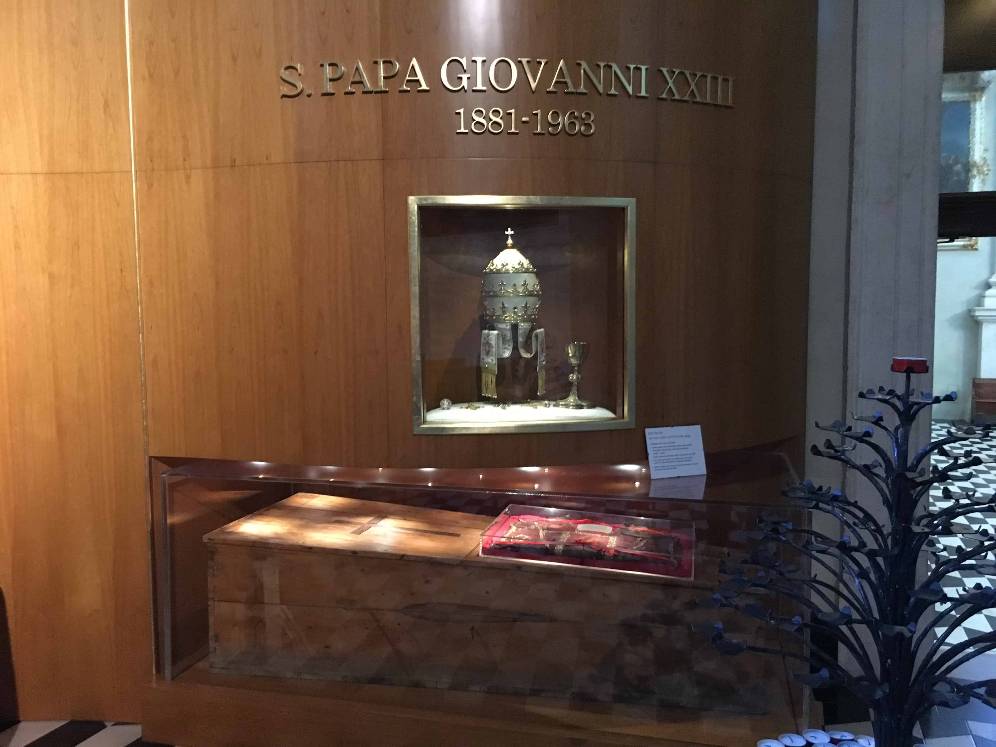 Relics of Pope Saint John XXIII at Bergamo Cathedral in Bergamo, Italy