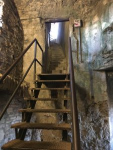 Entrance to the castle at Castello di San Vigilio in Bergamo, Italy