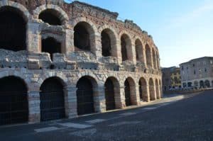 Exterior at the Arena di Verona in Verona, Italy