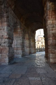 Tunnels at the Arena di Verona in Verona, Italy
