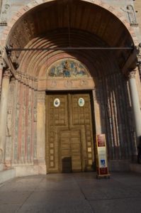 Portal at the Duomo di Verona, Italy