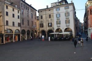 Piazza Andrea Mantegna in Mantua, Italy