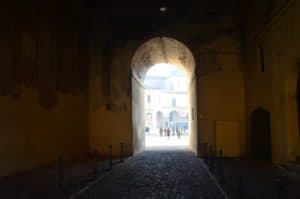Tunnel to Piazza Castello in Mantua, Italy
