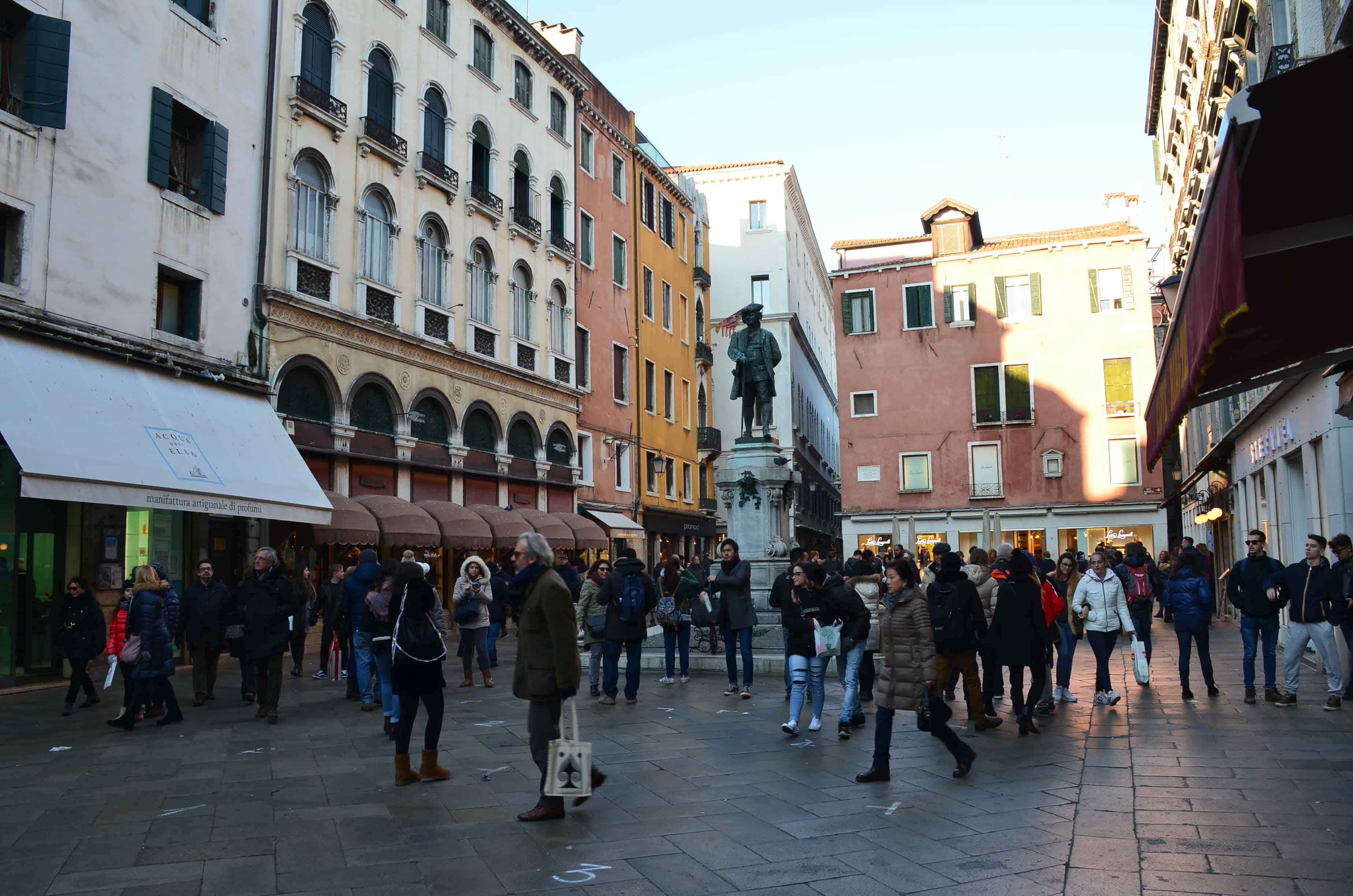 Campo San Bartolomeo in Venice, Italy