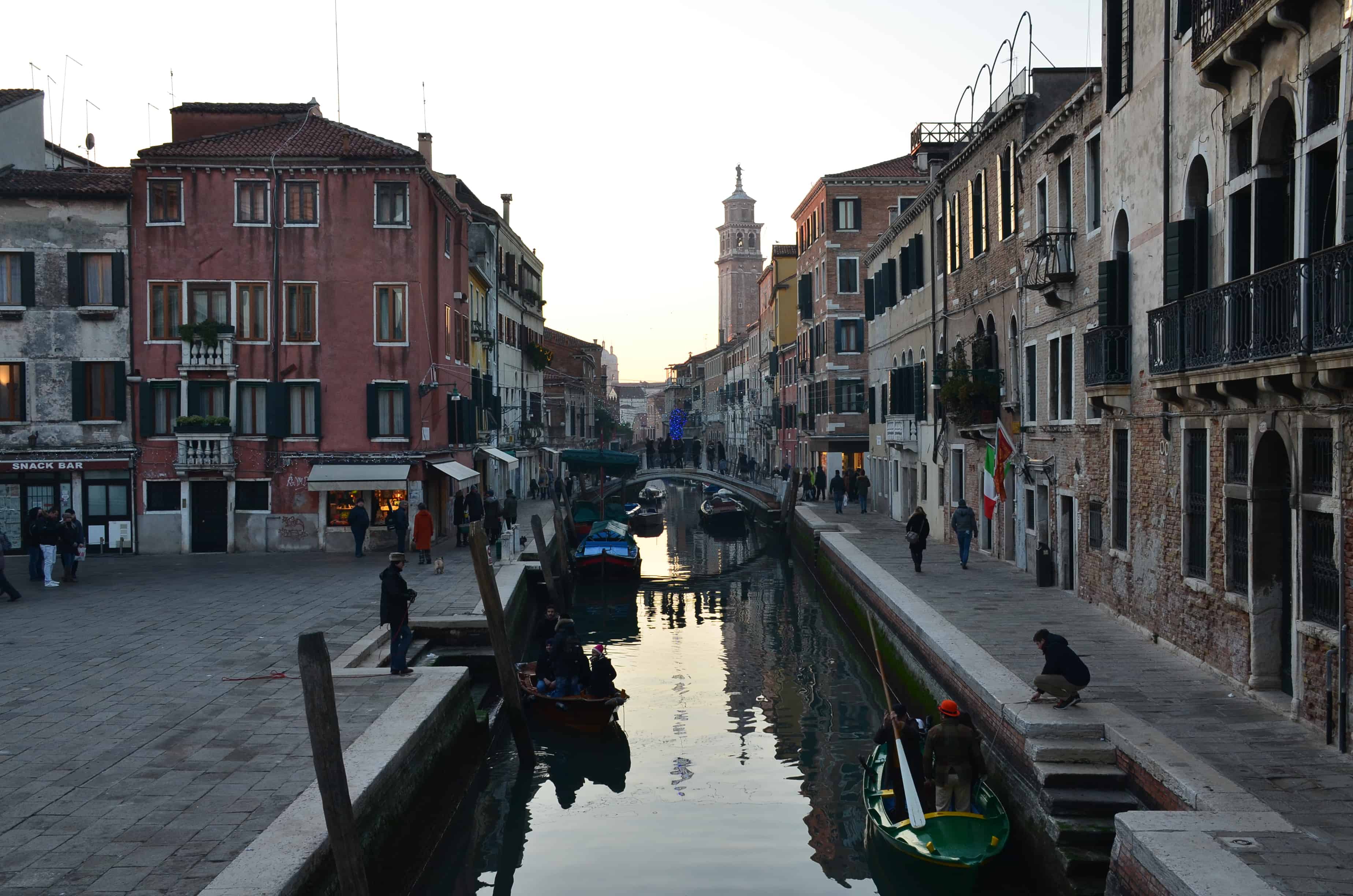 Canal next to Campo San Barnaba in Venice, Italy