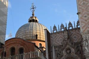 One of the domes at the Basilica di San Marco in Venice, Italy