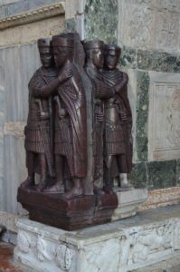 Portrait of the Four Tetrarchs at the Basilica di San Marco in Venice, Italy