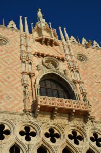 Balcony of the Palazzo Ducale in Venice, Italy