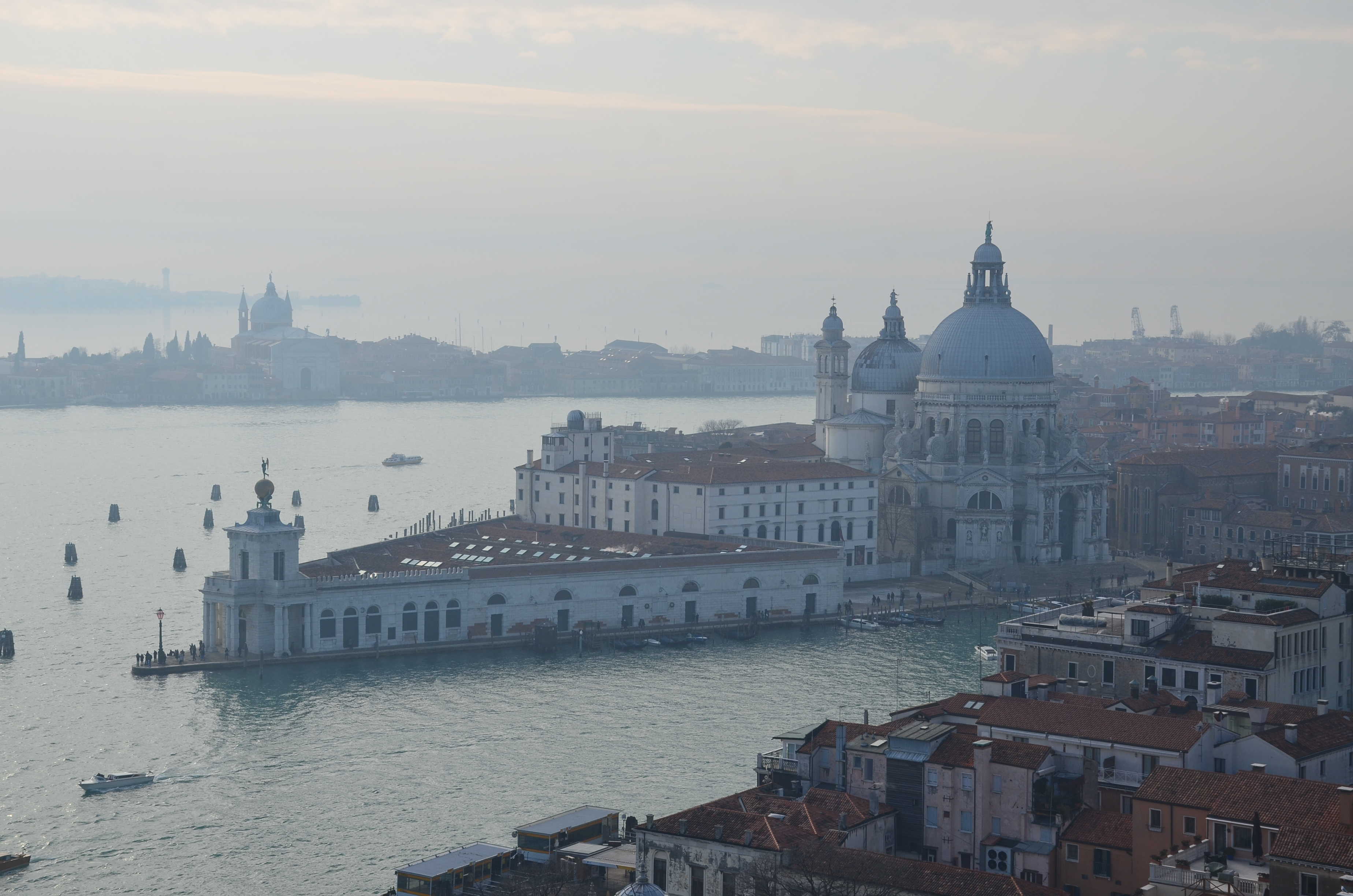 Basilica of Santa Maria della Salute from Saint Mark's Campanile in Venice, Italy