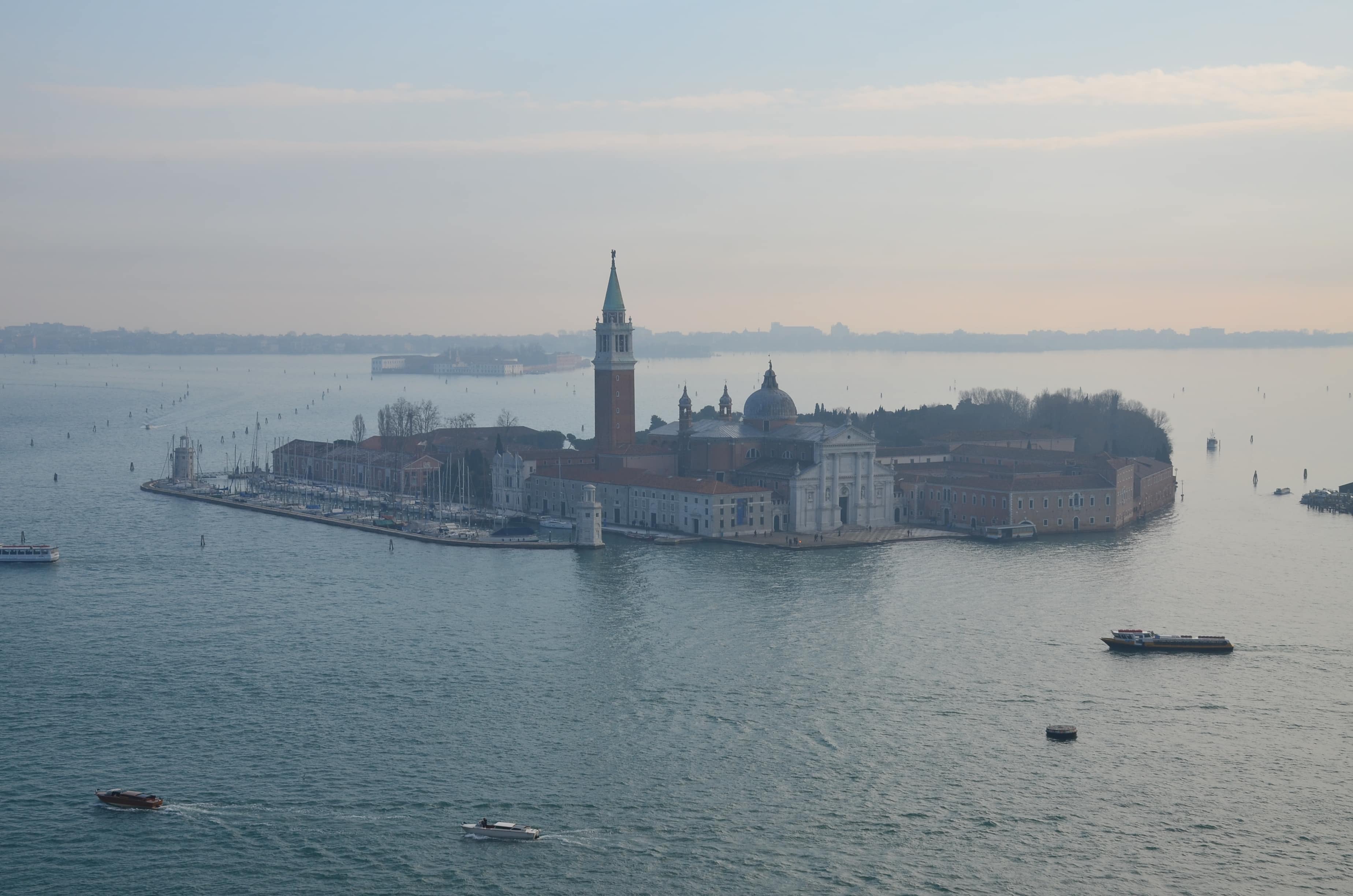 Church of San Giorgio Maggiore from Saint Mark's Campanile in Venice, Italy