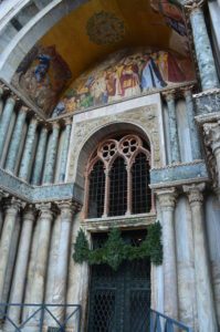Second portal from the right at the Basilica di San Marco in Venice, Italy