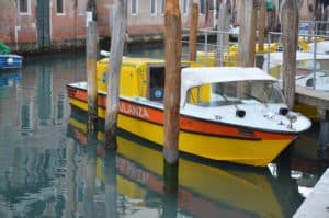 Ambulance boat in Venice, Italy
