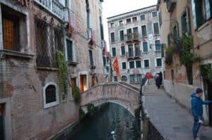 A canal in Castello in Venice, Italy