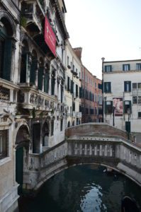 Bridge to the Palazzo Malipiero Trevisan in Venice, Italy