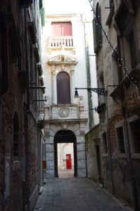 Entrance to Palazzo Grimani in Venice, Italy