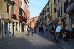 A street in Cannaregio in Venice, Italy