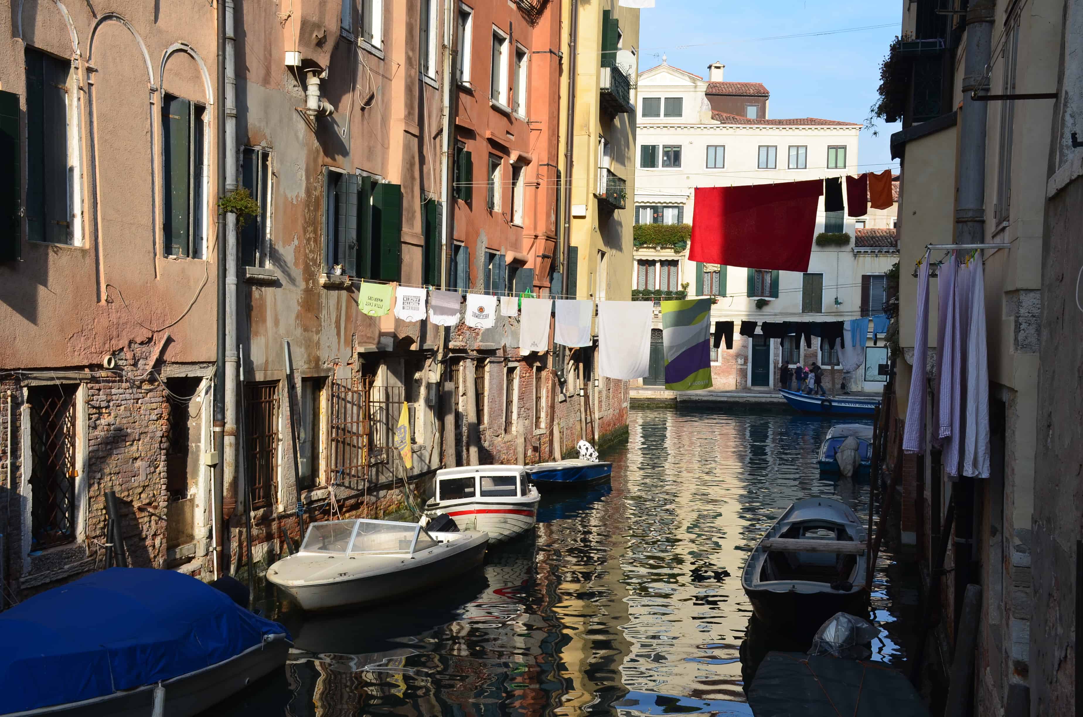 View from the Sottoportego di Ghetto Nuovo in Venice, Italy