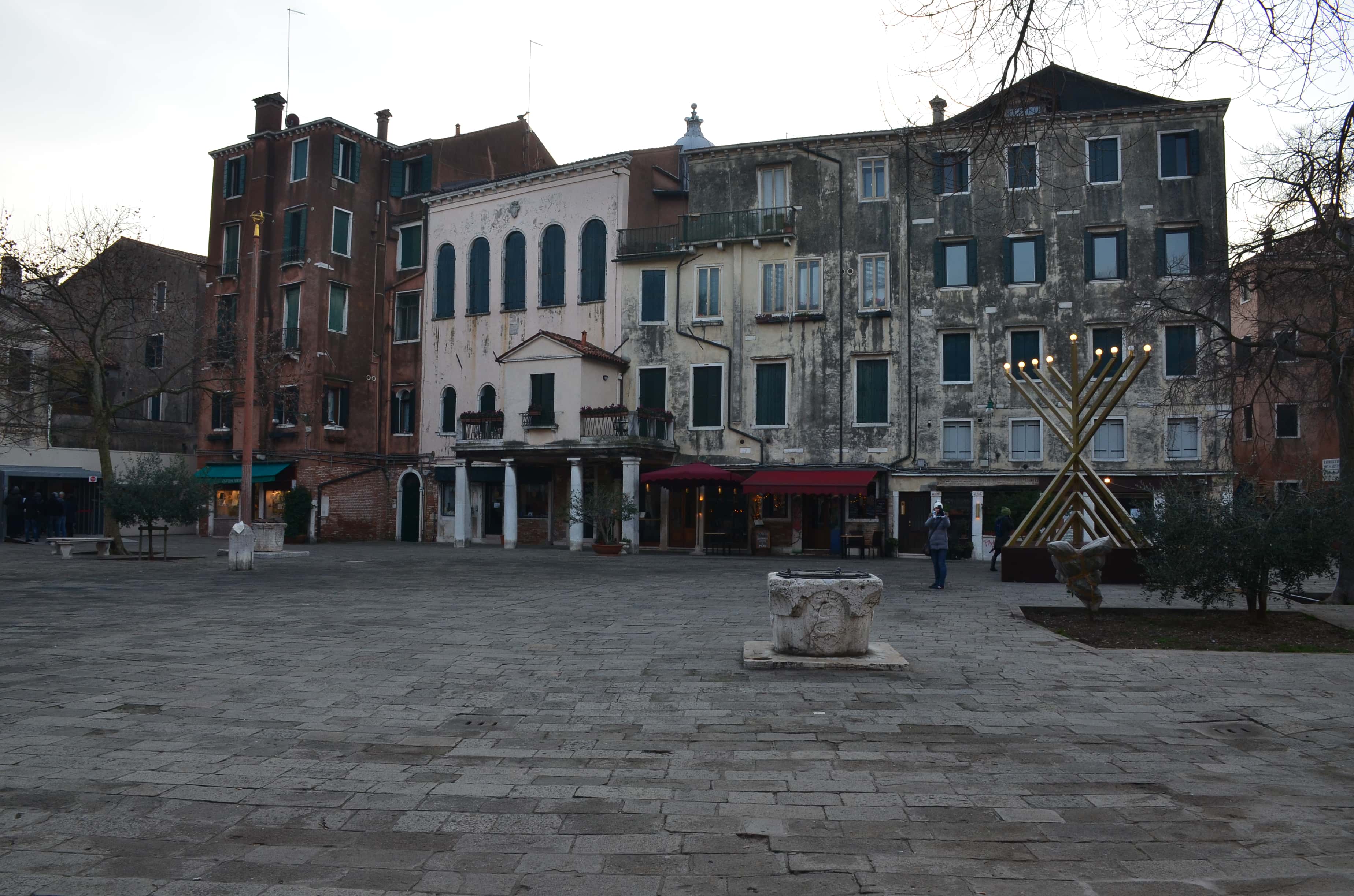 Buildings on the Campo di Ghetto Nuovo in Venice, Italy