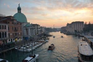 View from Ponte degli Scalzi in Venice, Italy