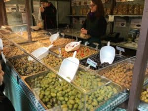 Olives at Cortile del Mercato Vecchio in Verona, Italy