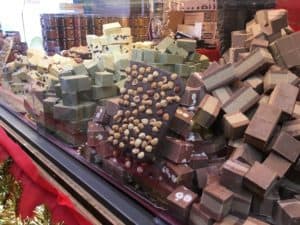 Chocolate at the market in Piazza dei Signori in Verona, Italy