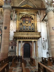 Organ at Basilica of Saint Anastasia in Verona, Italy