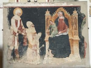 Fresco at Basilica of Saint Anastasia in Verona, Italy