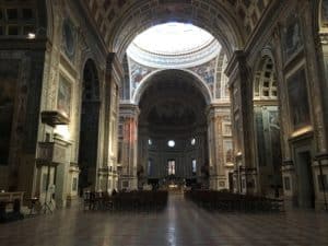 Interior at Basilica di Sant'Andrea in Mantua, Italy