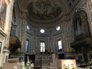 Main altar at Basilica di Sant'Andrea in Mantua, Italy
