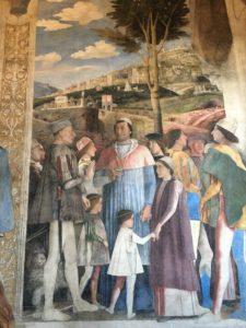 Meeting Scene at Camera degli Sposi at Castello di San Giorgio in Mantua, Italy