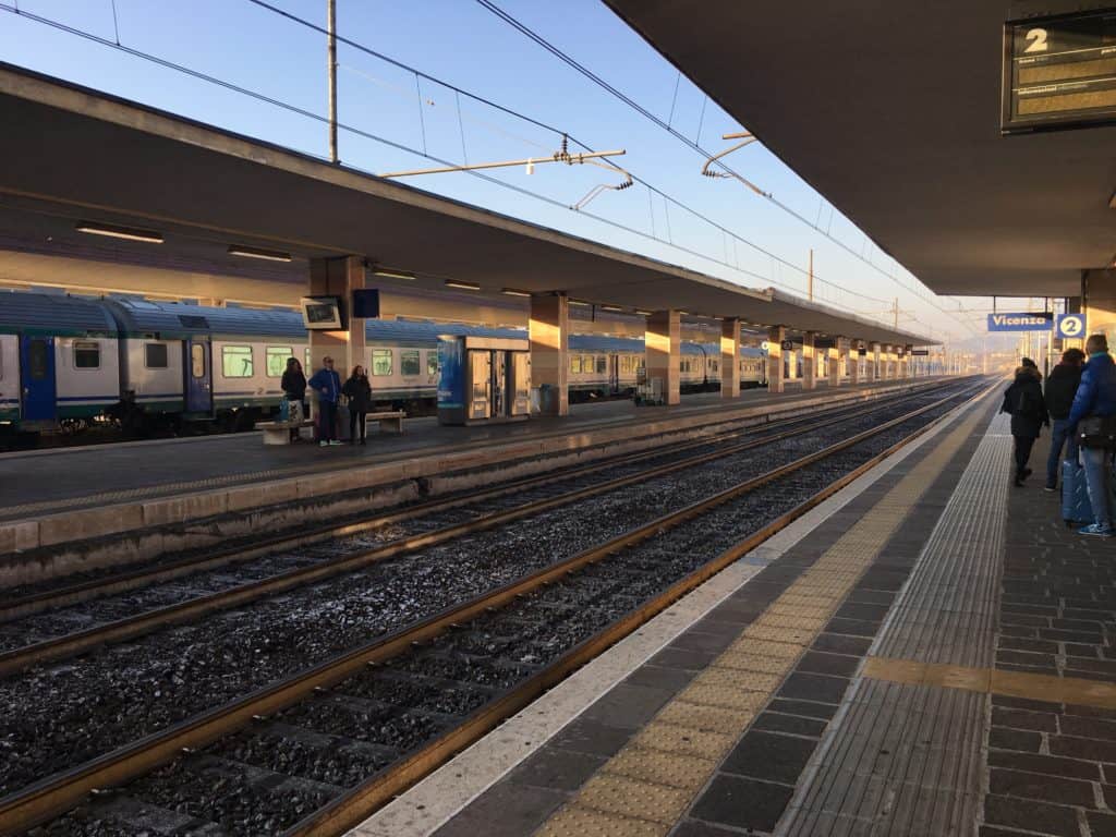 Train station in Vicenza, Italy