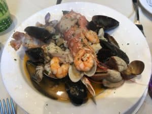 Seafood stew at L'Olandese Volante in Venice, Italy
