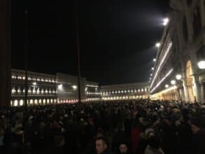 Piazza San Marco on New Year's Eve in Venice, Italy