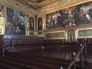 Sala del Senato at the Palazzo Ducale in Venice, Italy