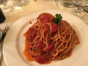 Spaghetti mamma mia at Ai Leoncini in Venice, Italy
