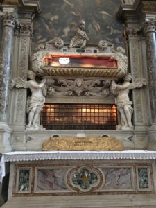 Relics of Saint Athanasius (top) and Saint Zacharias (bottom) at Chiesa di San Zaccaria in Venice, Italy